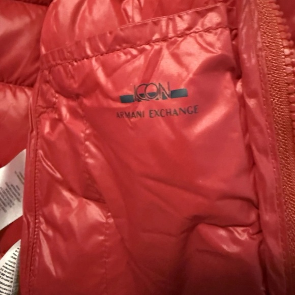 Armani Exchange Women's White Duck Down Red Jacket Size S - Picture 10 of 11